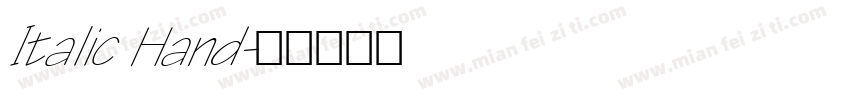 Italic Hand字体转换